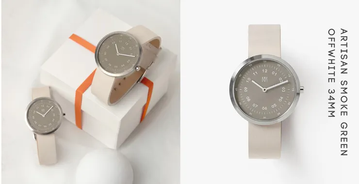 手錶:SMOKE GREEN OFFWHITE 34MM