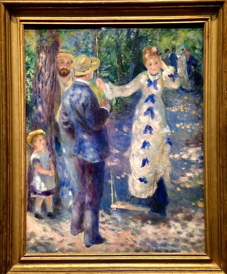 【雷諾瓦以蒙馬特為靈感畫的《鞦韆》，兩天後我去奧賽美術館拍的。】