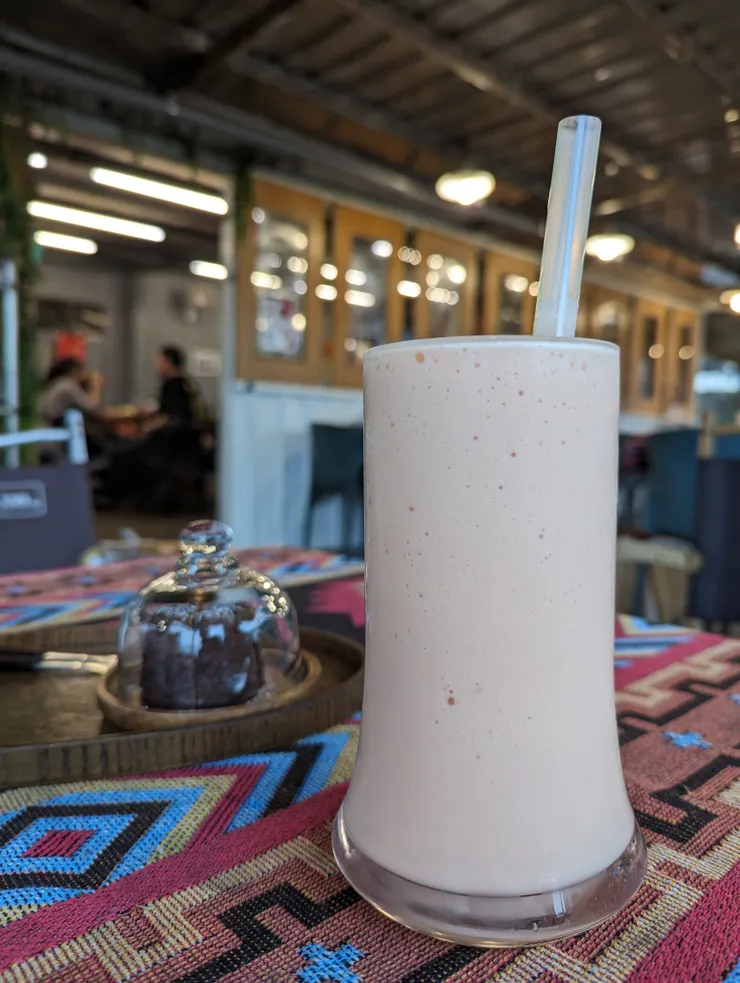 Amajia阿嬤家咖啡漁村料理的木瓜牛奶超級濃超級推