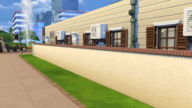 總覺得這些窗戶、冷氣機排得很整齊，一看便知道不是住宅。