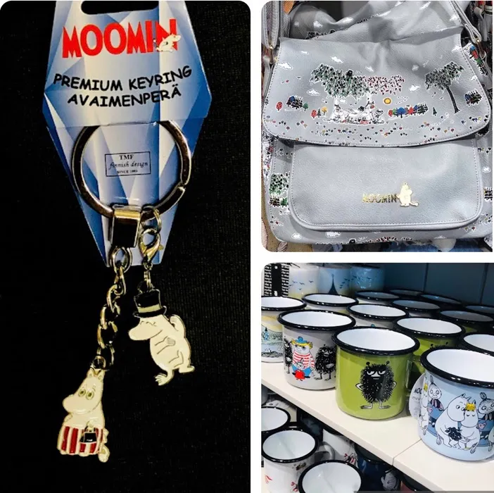 各式各樣的＂嚕嚕米＂相關週邊商品