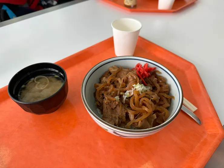 用蒟蒻打底的牛丼飯