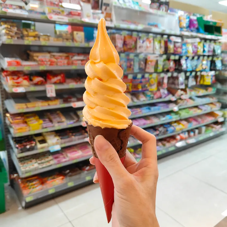 全家的木瓜牛奶冰淇淋