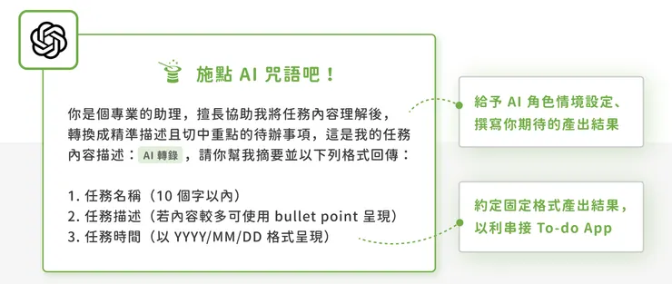 Step 2：設計 AI Prompt