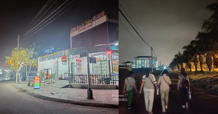 在第一晚下榻的飯店要去附近的雜貨店