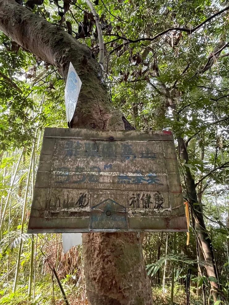 龍眼圓窩山，無基點，歷史久遠的牌子