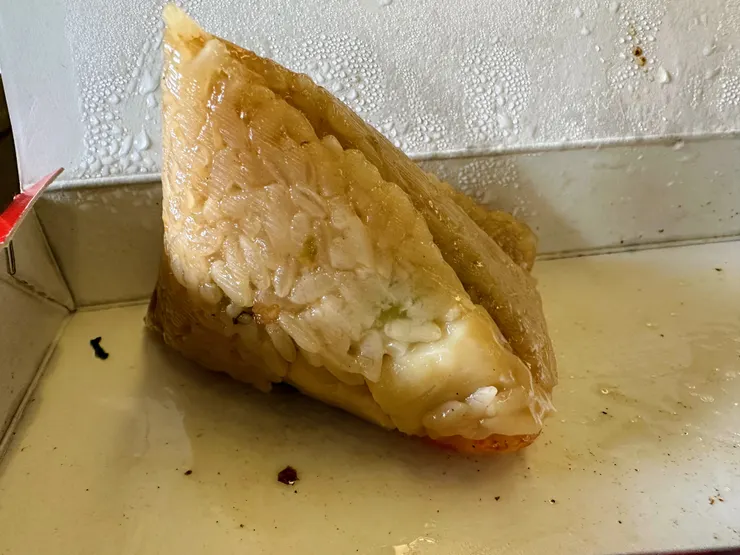 吃到肉粽的口味就很有明顯的台味感覺