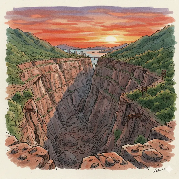 110ML露天採礦區外圍