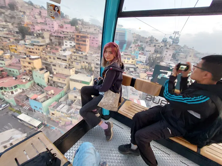 我們在墨西哥的Cablebus 內