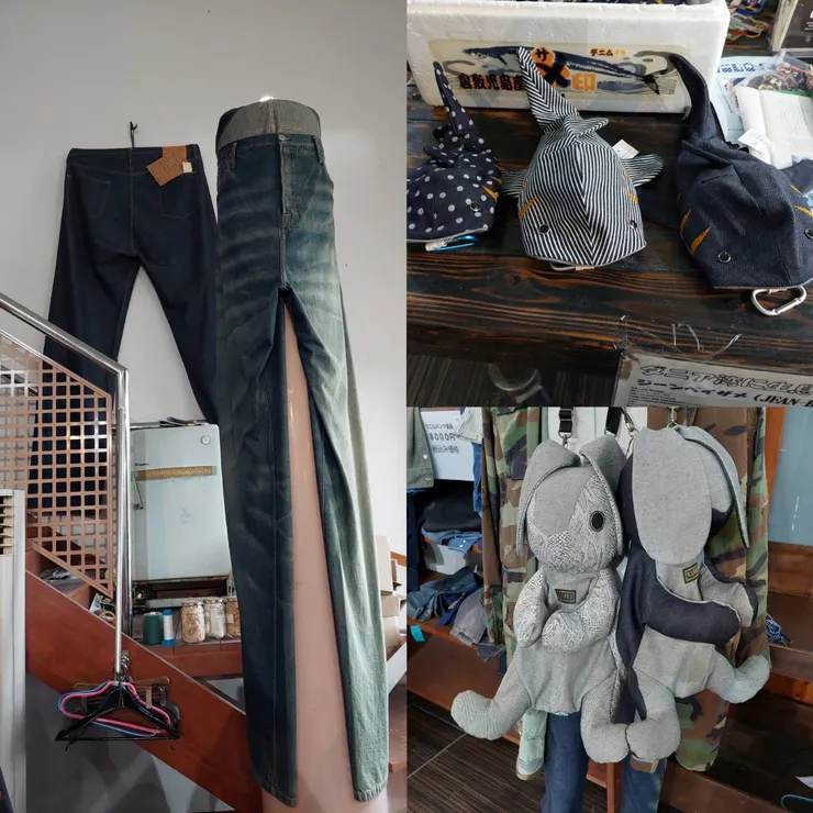 DENIA JAPAN 拼接兔娃娃及巨大牛仔褲