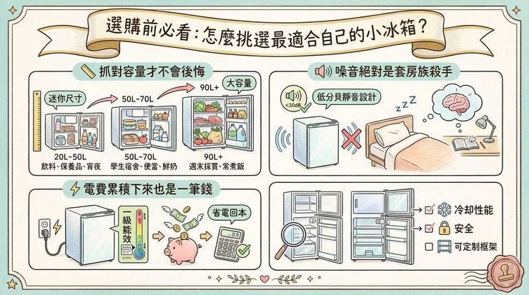 選購前必看：怎麼挑選最適合自己的小冰箱？