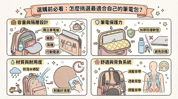 選購前必看：怎麼挑選最適合自己的筆電包？