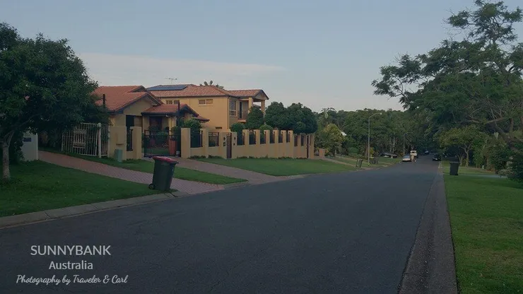 Sunnybank 傍晚的住宅區，人少卻很整齊