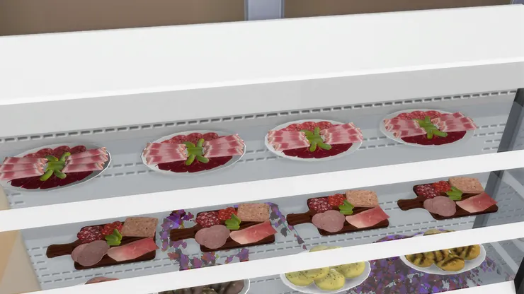 無論很普通的肉片，還是高級的火腿香腸，這裏都有。