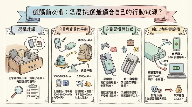 選購前必看:怎麼挑選最適合自己的行動電源?