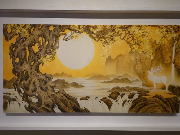 仙鹿傳奇 (膠彩、紙本)