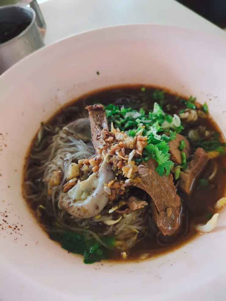 燉豬肉湯麵/瀑布麵(細麵)