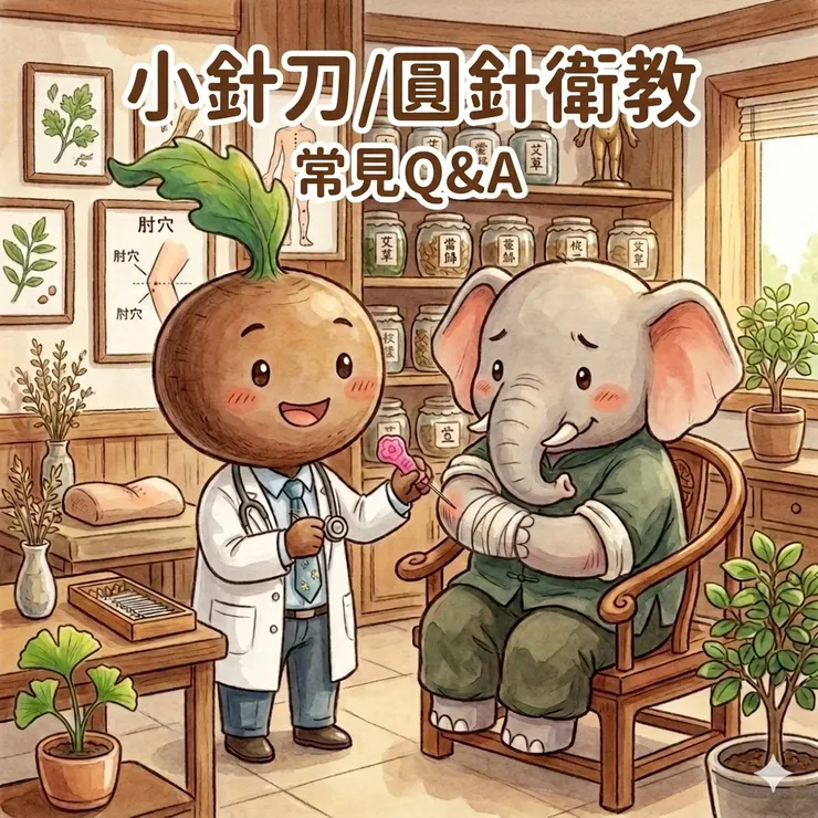 小針刀圓針衛教示意圖