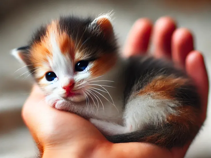 迷你小貓,夢中大概比這張圖再小一半 - By AI