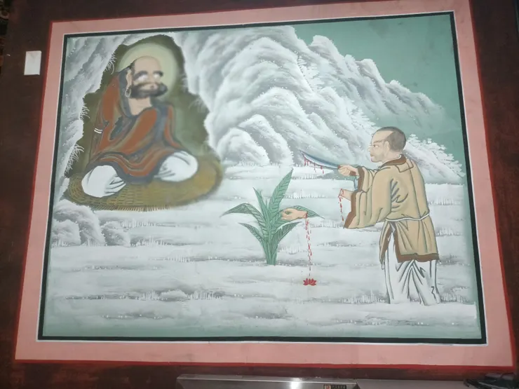 「二祖斷臂求法」（或稱立雪斷臂）