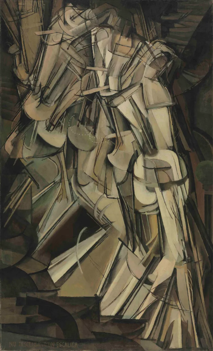 圖8 Marcel Duchamp, Nude Descending a Staircase No.2, 1912, oil on canvas, 147x89.2cm, Philadelphia Museum of Art.