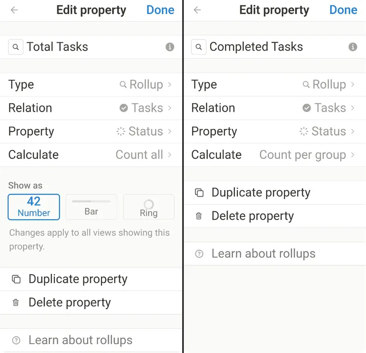 Setting of Properties for Project-Task Template 