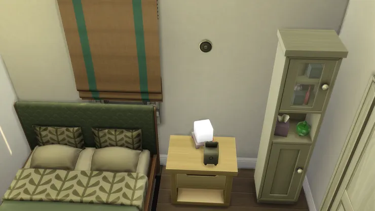 其實公寓旳房間都很細小,傢俱都擠在一起...順道一提牆上那個圓形的黑色東西是冷氣機的開關,我盡量畫得真實和正確些。