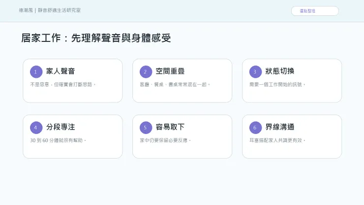 在家工作被聲音打斷:不是家不好,是界線需要被看見 的聲音與情緒地圖