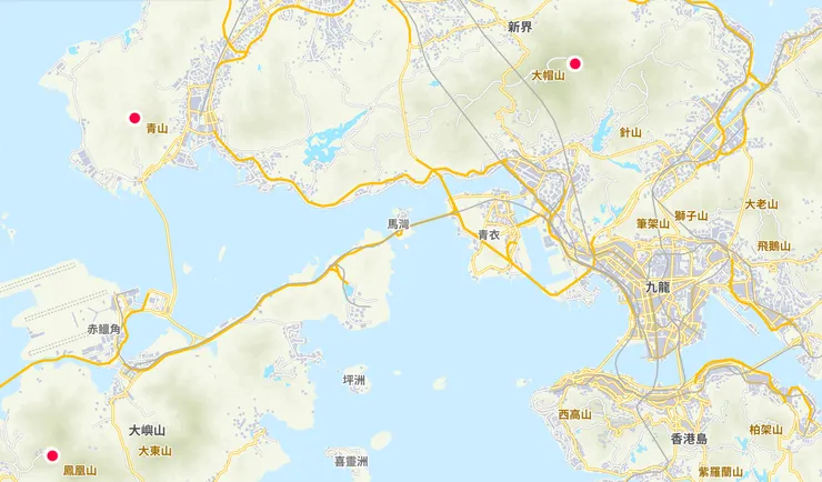 地圖由地政總署提供