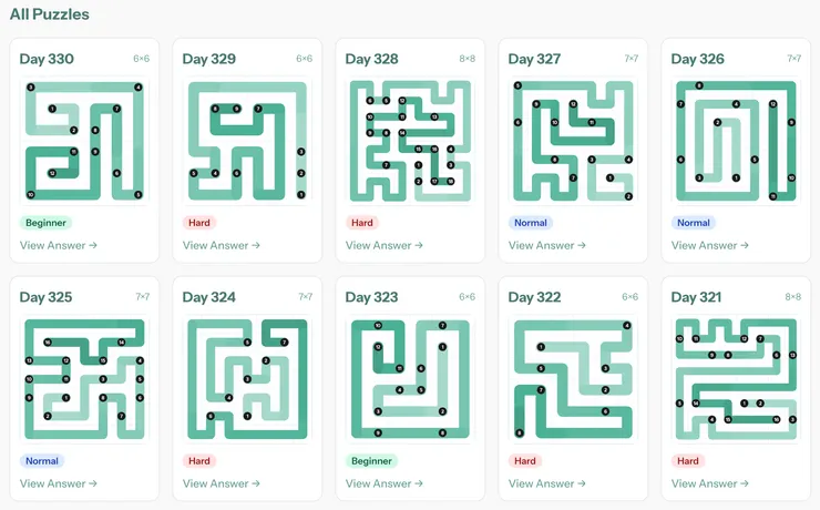 Zip Game - All Puzzles