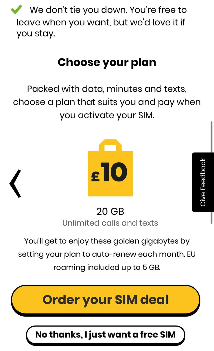 giffgaff 免費 Sim 卡 電信方案