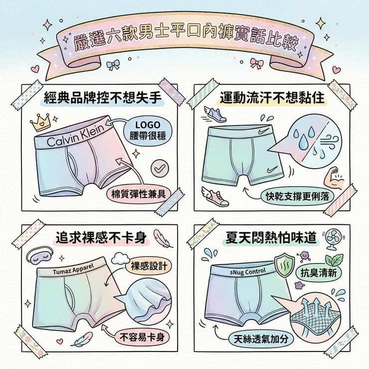 【男生內褲推薦】悶熱鬆垮真的會毀一天 🩲 2026 Dcard 熱議 6 款 CK、Nike、sNug 怎麼買