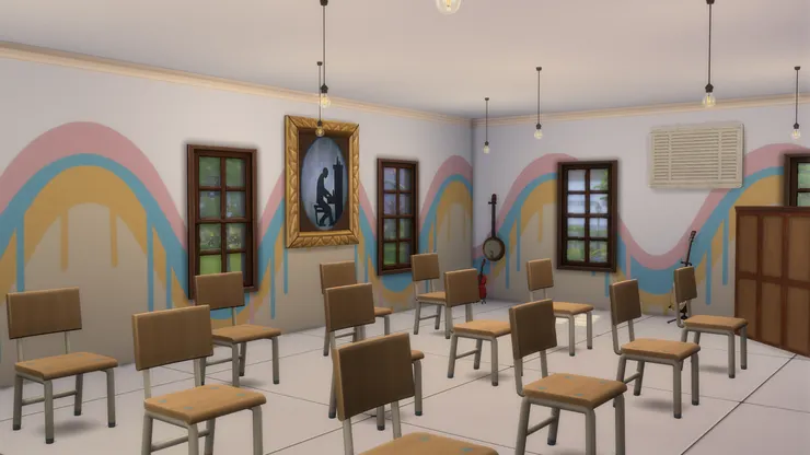 我不知道其他學校怎麼樣，但學生在這音樂能坐得挺鬆動。