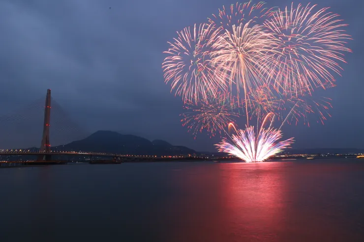 淡江大橋的煙火