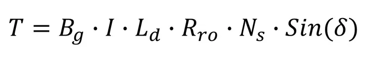 馬達轉矩方程式
