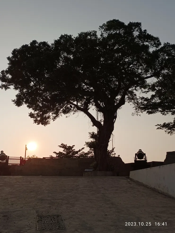 西子灣的落日一景，自拍攝