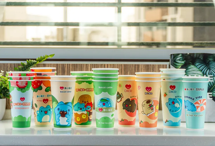 圖說：清心福全推出全新9款貓貓蟲咖波聯名紙杯。（資料來源：清心福全）