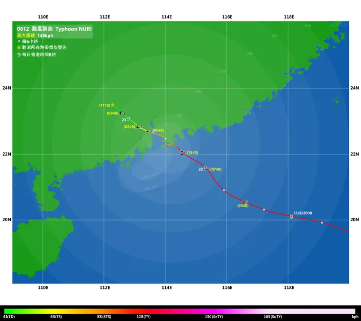 來源:影響香港熱帶氣旋最佳路徑資料庫