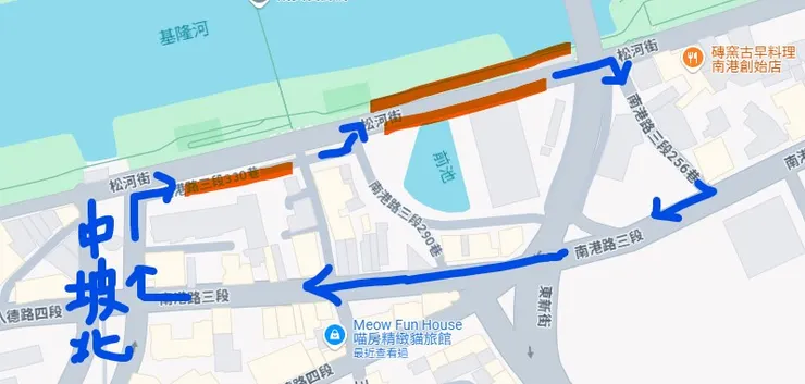 中坡北路右轉松河路繞行路線建議