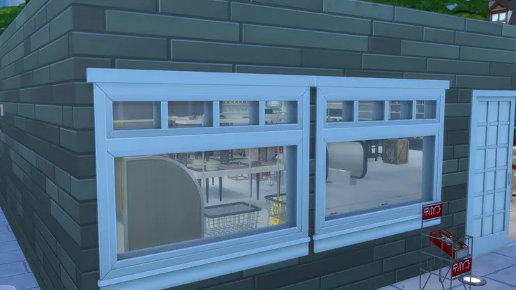 從窗口便能看到麵包區了。