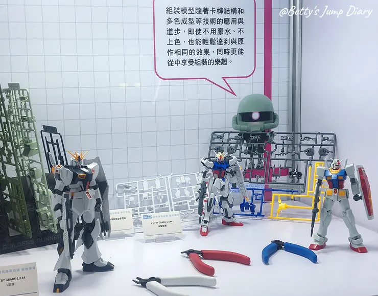 ▲2023萬代組裝模型巡迴特展-台中場/圖片來源:Betty's Jump Diary