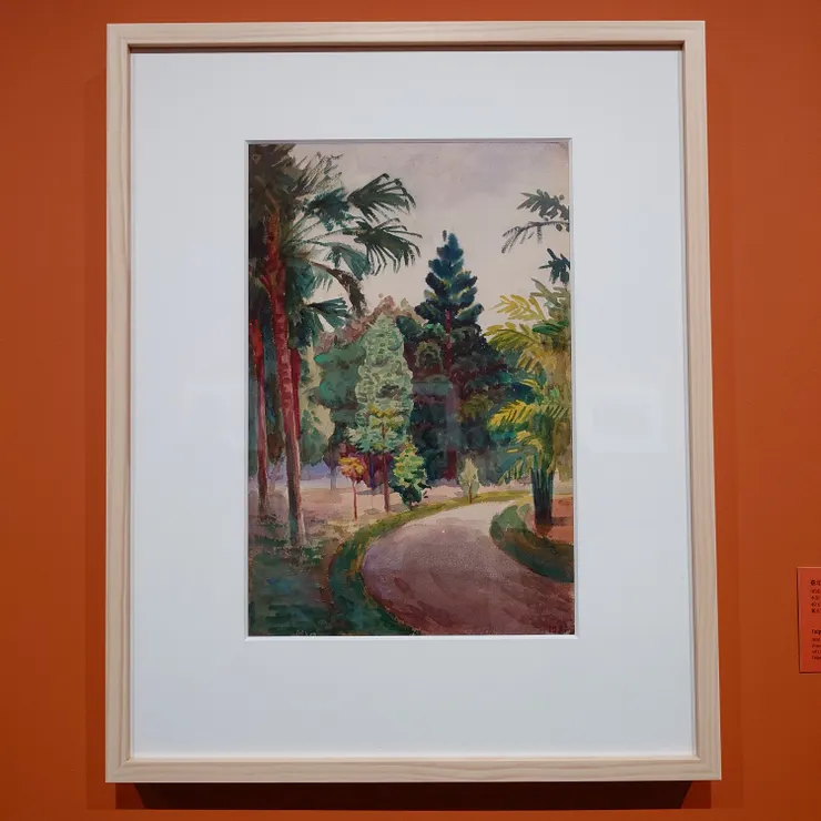 臺北植物園，倪蔣懷畫於1930年。