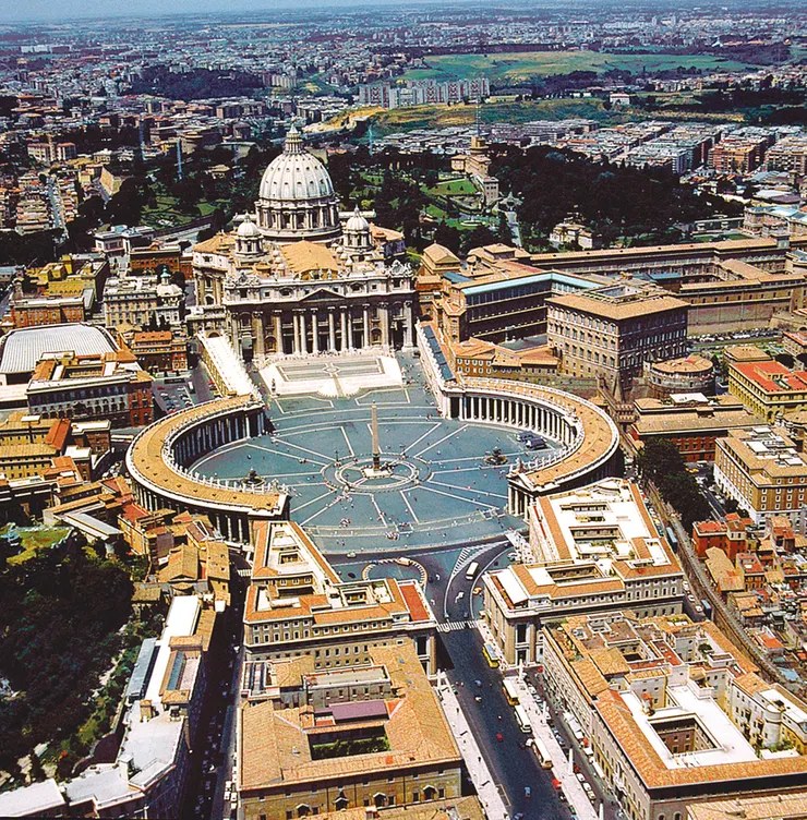 鳥瞰聖彼得廣場(圖片來源: Google)