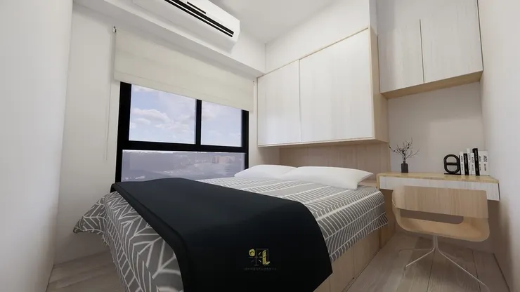 高雄室內設計推薦【明日喆居室內裝修】暖系輕工業風│仿清水模簡