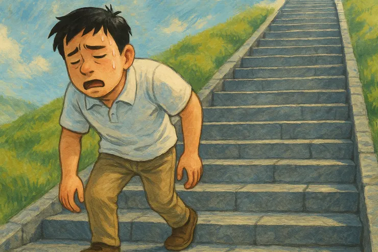 還沒爬兩步就想退了......