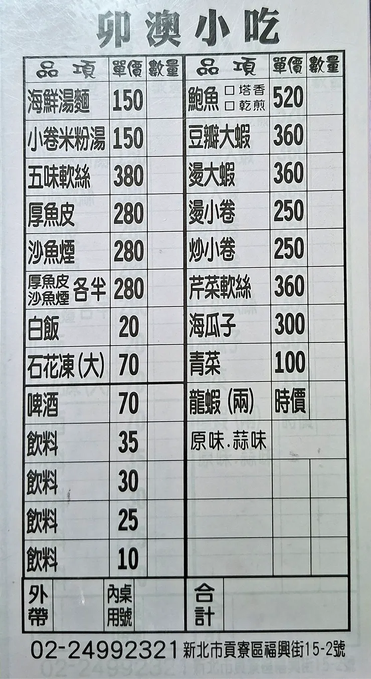 ▲新北貢寮「卯澳小吃」/ 圖片來源：Betty's Jump Diary