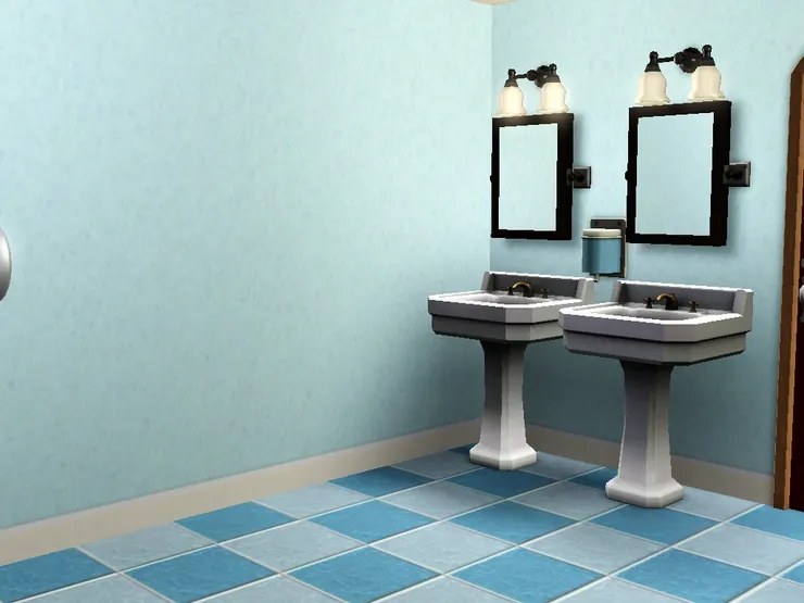 男廁另一邊洗手台。