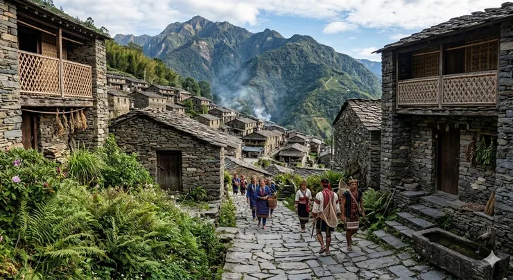 山城最高處,視野遼闊,可以清楚看到遠方的山岳景色。