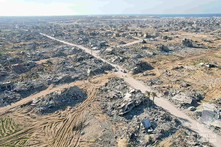 拉法(Rafah)襲擊後的鳥瞰圖