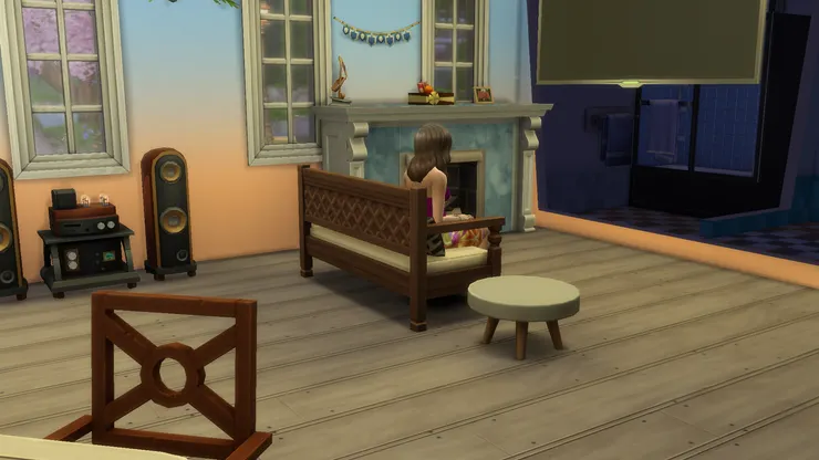 我也不知道算不算有明確劃分客、飯廳。這些也不是根據現實的屋子來設計。這房子不算十分大，所以區間不太明顯。